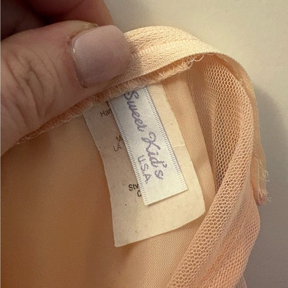 Girls' Peach Sequin Party Dress - Picture 4 of 4